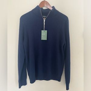 Quince Mongolian Cashmere Quarter Zip Sweater - Medium